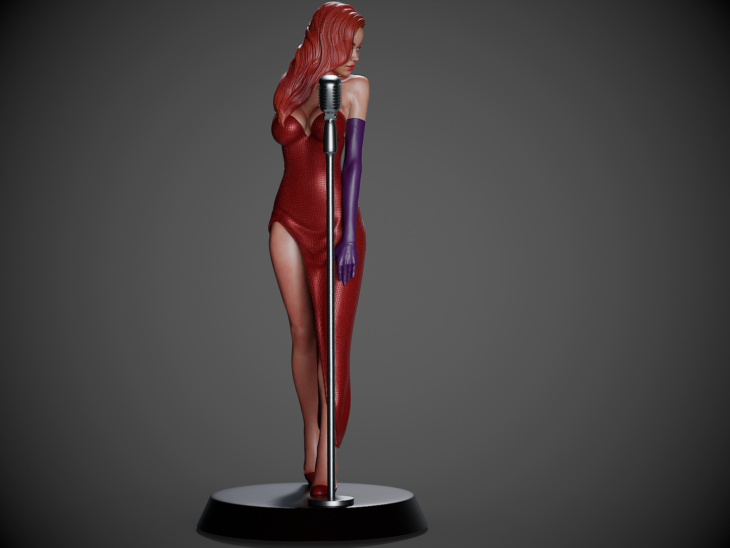 Jessica Rabbit STL File – 1/6 & 1/9 Scale + Uncut Version | Pre-Supported & Split for Easy 3D Printing