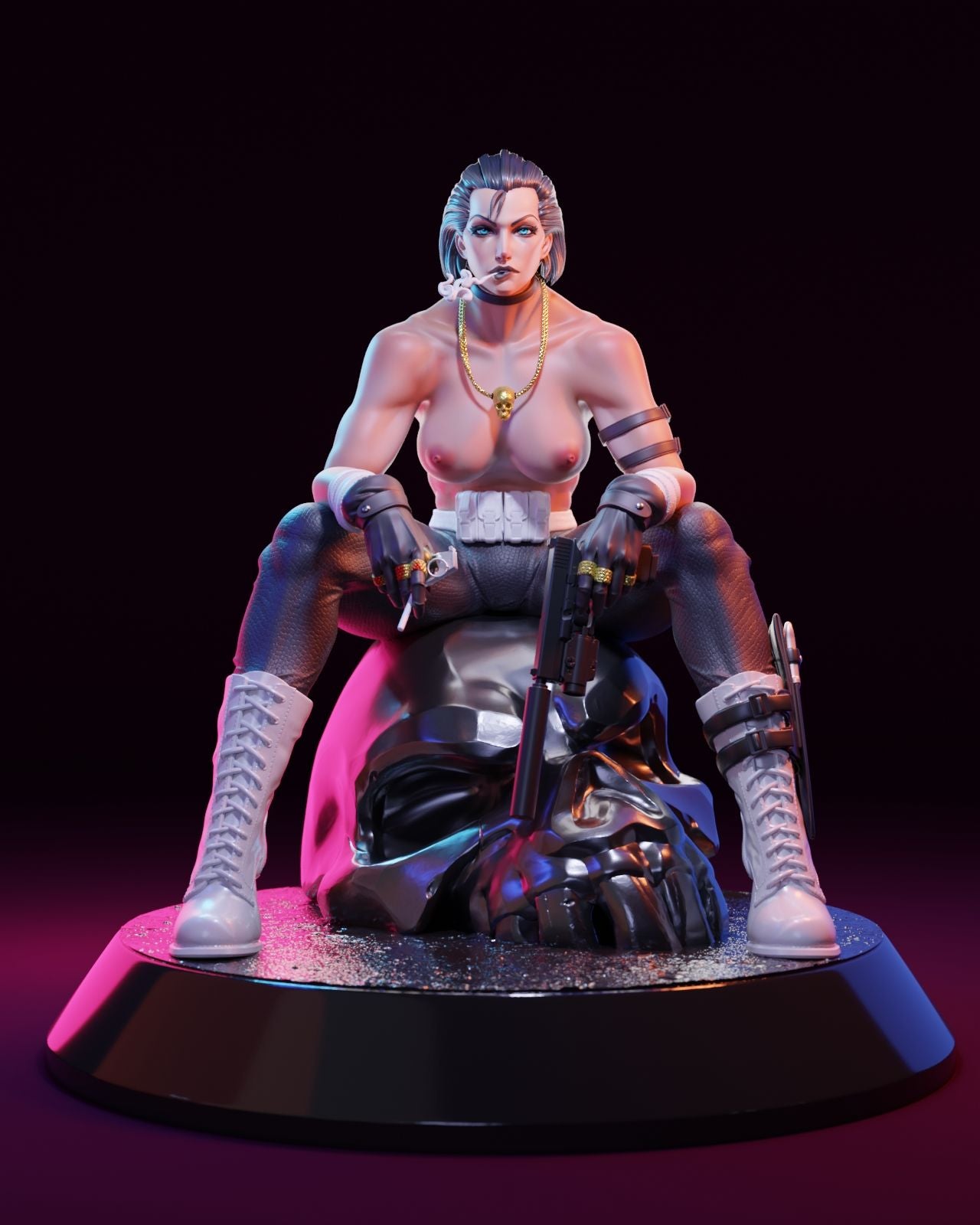 Free Female Punisher NSFW 3D Print File - Marvel STL