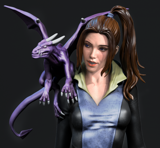 Kitty Pryde (X-Men) 3D Print File: Phasing Mutant Heroine STL - 1:4, 1:9, 1:12 Scale Options - Pre-Supported & Uncut - Dynamic Digital Collectible