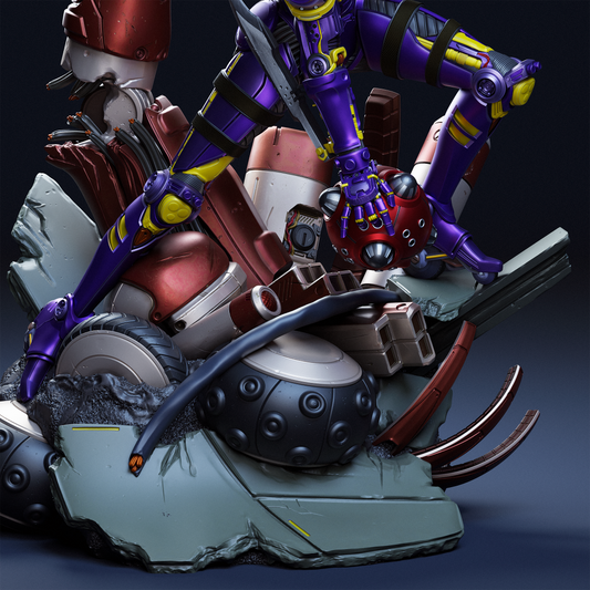 Alita Battle Angel STL File – 1/6 & 1/9 Scale Pre-Supported 3D Model | Cyberpunk Ready-to-Print