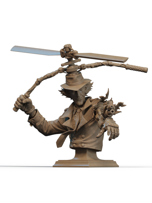 Inspector Gadget Bust 3D Print File: Iconic Cartoon Hero STL - 1:6 & 1:9 Scale Options