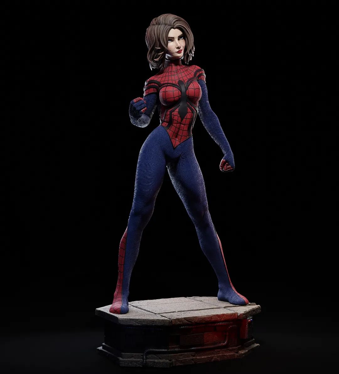 Spider-Woman (Marvel Comics) 3D Print File: Iconic Heroine STL - 1:4, 1:6, 1:9, 1:12 Scale Options - Ready-to-Print, Split, Pre-Supported & Uncut