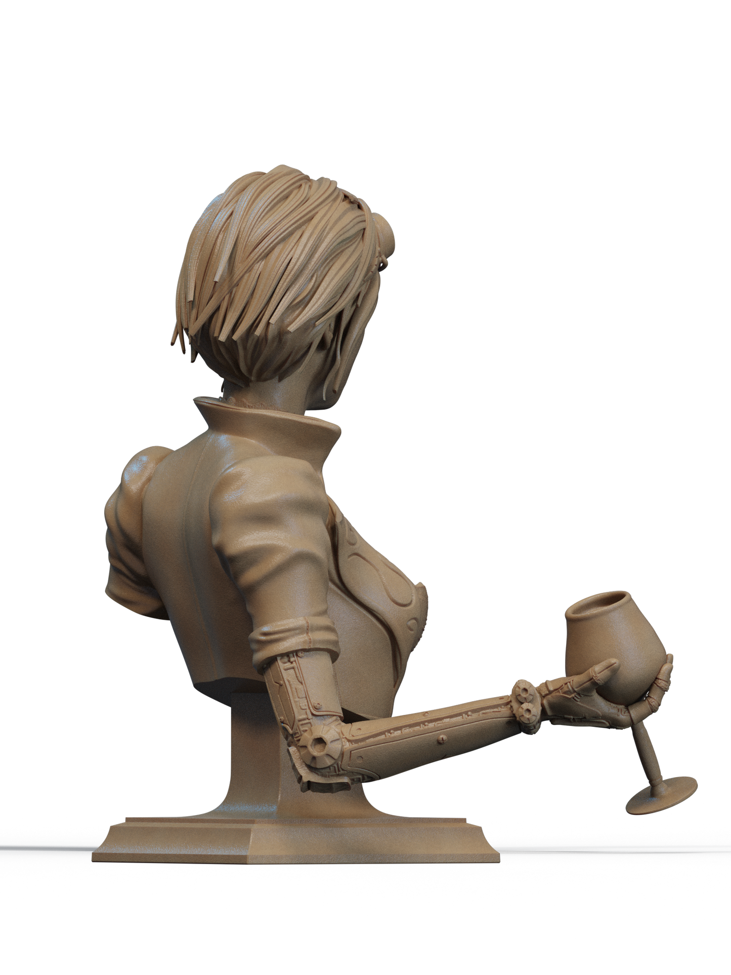 Lady Mechanika Bust 3D Print File: Steampunk Heroine STL - 1:6 & 1:9 Scale Options