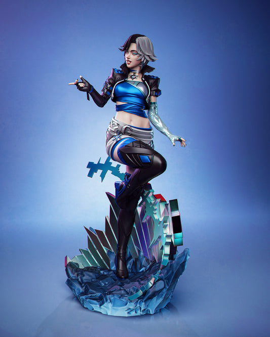 Luna Snow STL File – K-Pop Ice Superhero | 1/6 & 1/9 Scale | Marvel Future Fight 3D Model