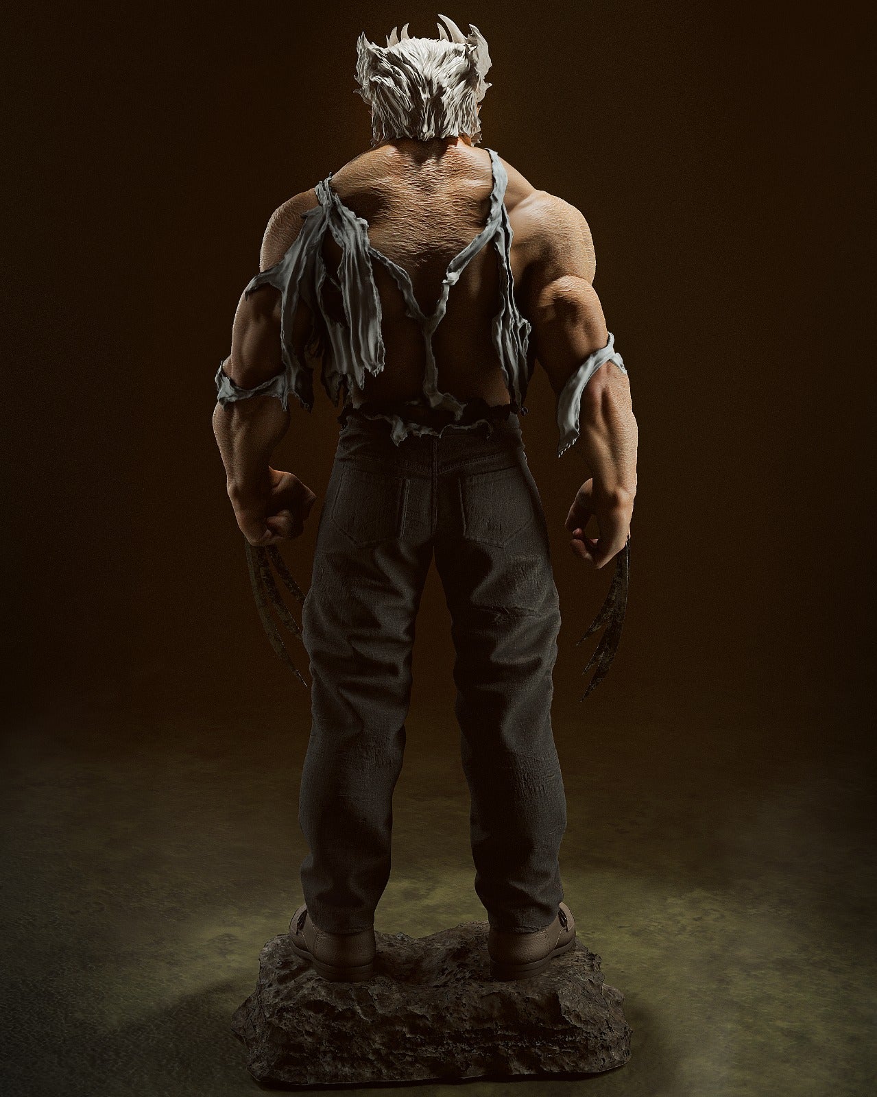 Logan (Old Man Logan) 3D Print File: Battle-Worn Mutant Hero STL - 1:6, 1:9, 1:12 Scale Options - Pre-Supported & Uncut - Gritty Digital Collectible