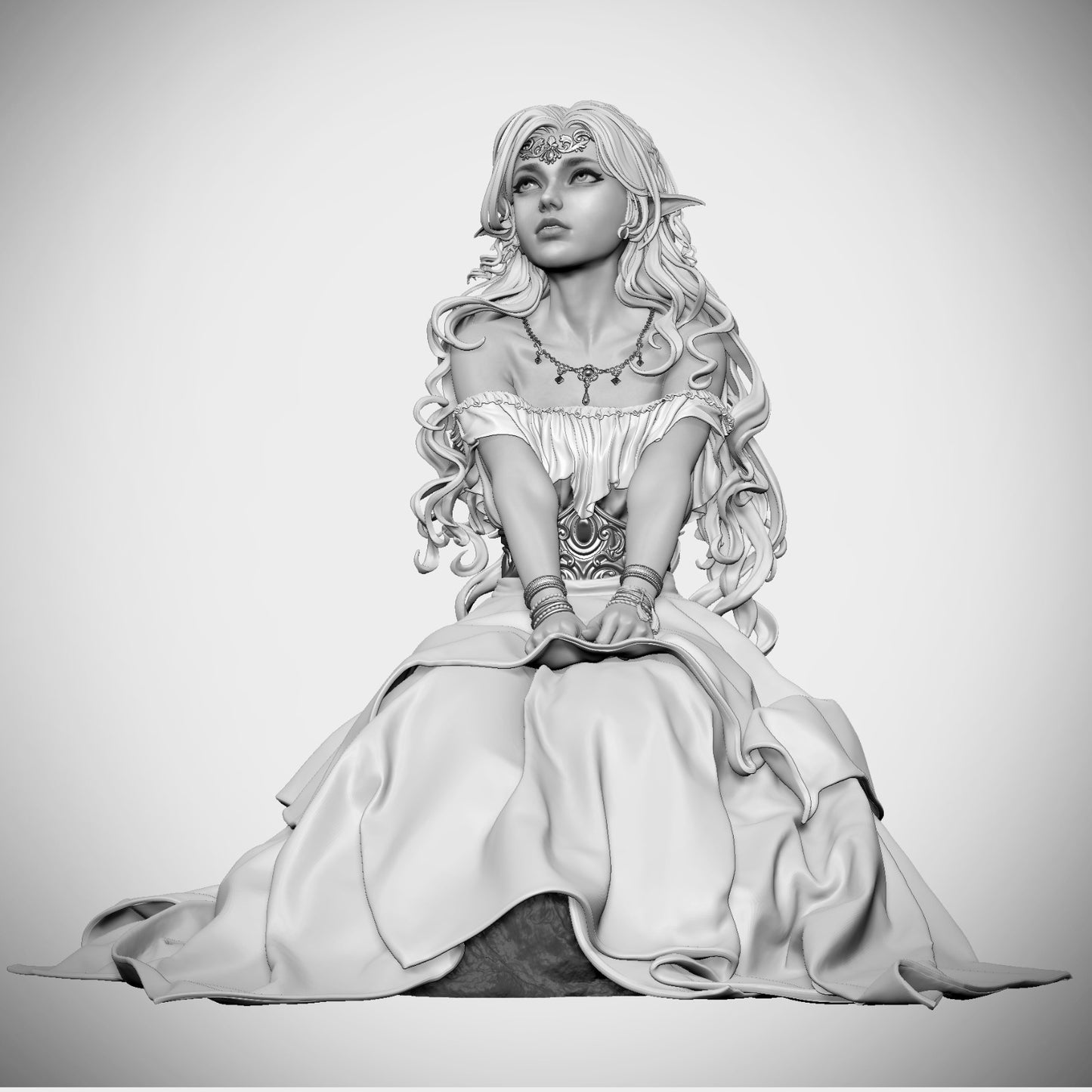 Elf Princess 3D Print File: Epic 1/6 & 1/9 Scale STL Collectible