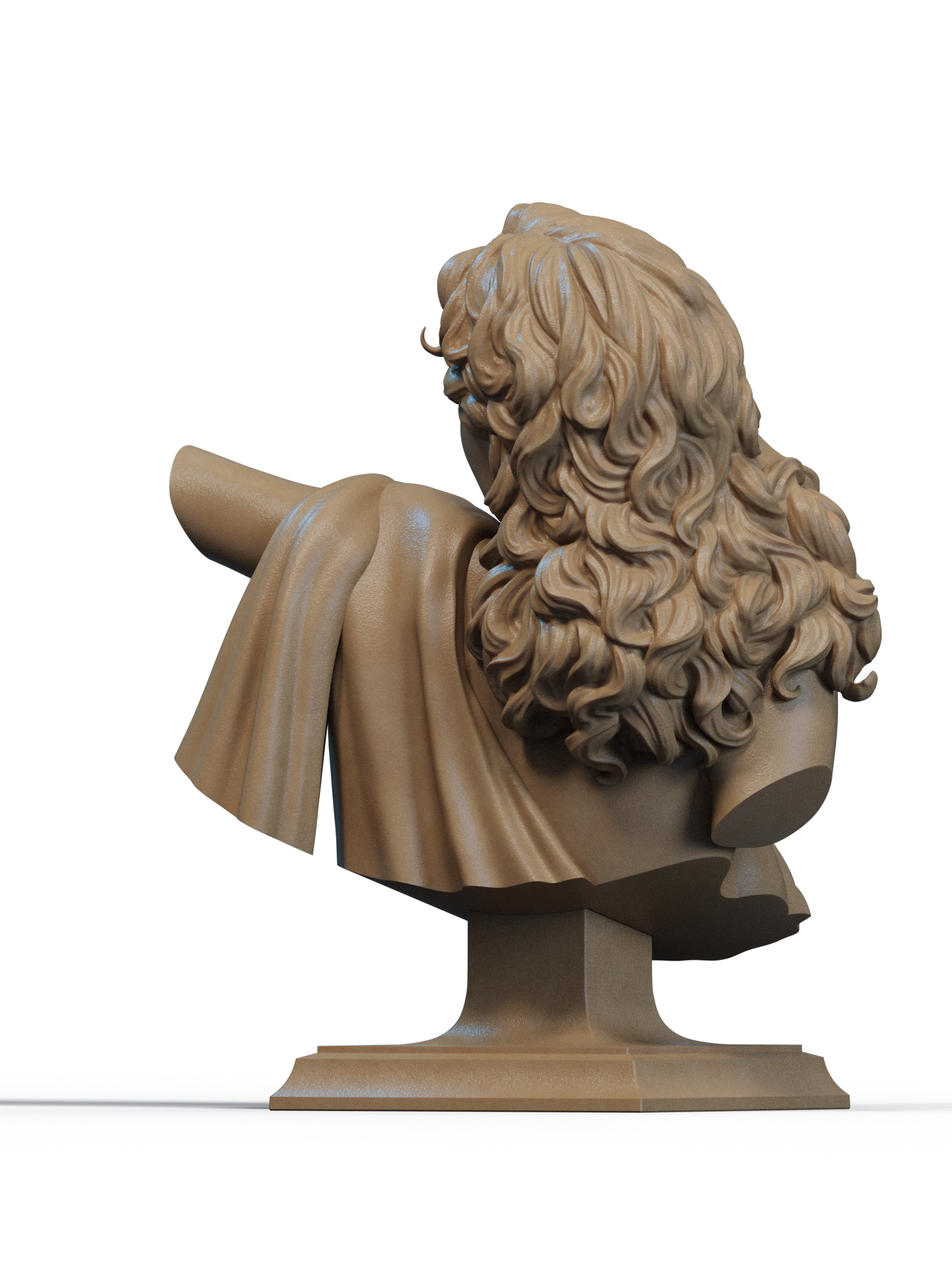 Lady Pin Up Bust 3D Print File: Classic Retro Style STL - 1:6 & 1:9 Scale Options