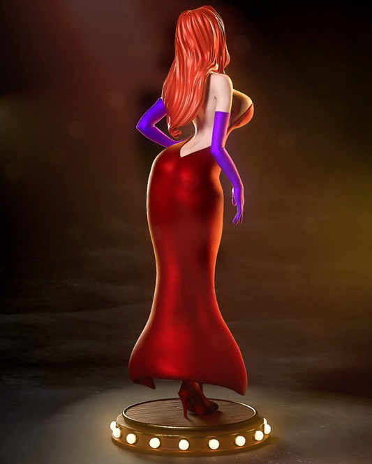 Jessica Rabbit STL File – 1/6 Scale Pre-Supported 3D Model | Easy Print & Paint