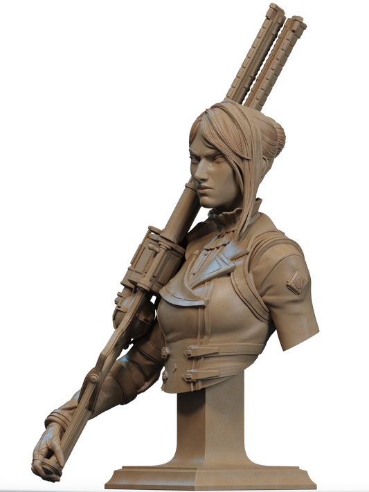 Caitlyn League of Legends 3D Print File: Epic 1/6 & 1/9 Scale STL Statue Collectible