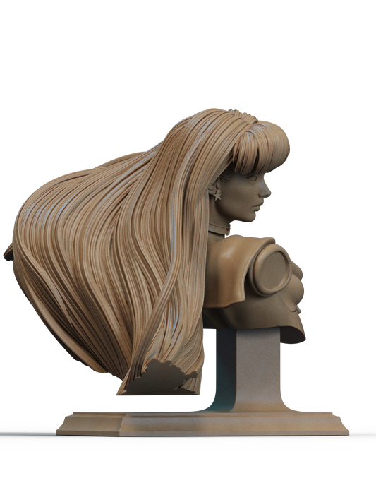 Rei Hino (Sailor Mars) Bust 3D Print File: Sailor Moon Guardian STL - 1:6 & 1:9 Scale Options