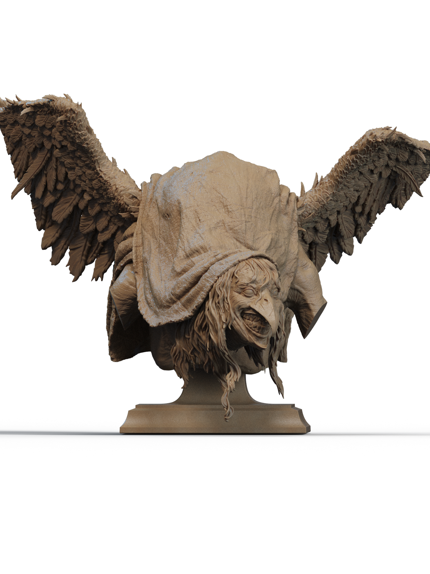 Matinta Pereira (Brazilian Folklore) Bust 3D Print File: Mythical Creature STL - 1:6 & 1:9 Scale Options