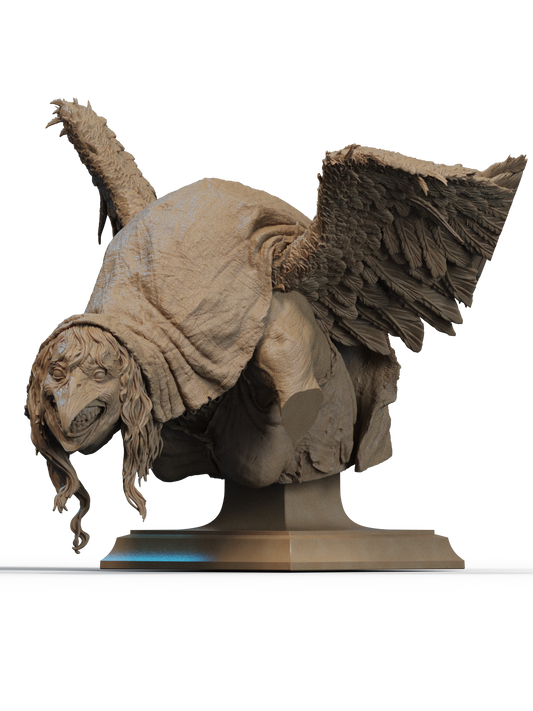 Matinta Pereira (Brazilian Folklore) Bust 3D Print File: Mythical Creature STL - 1:6 & 1:9 Scale Options
