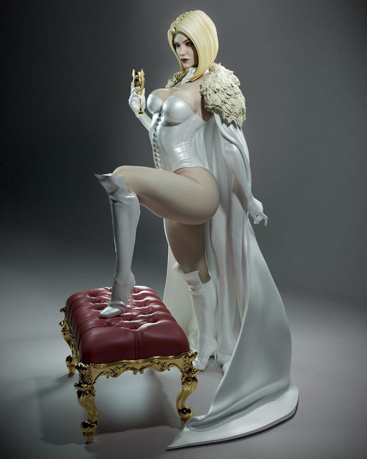 Emma Frost (X-Men) 3D Print File: The White Queen STL - 1:4, 1:6, 1:12 Scale Options - Pre-Supported & Uncut - Elegant Digital Collectible