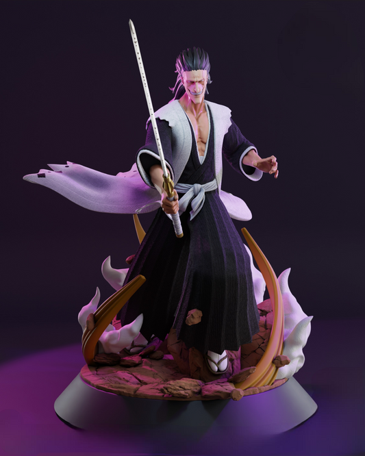 Zaraki Kenpachi (Bleach) 3D Printable Statue – The Unstoppable Berserker