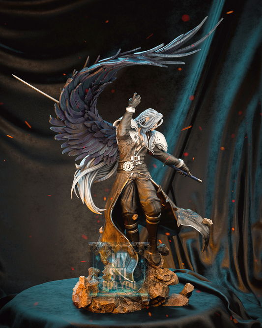 Sephiroth | Resin STL Statue | 1/6 + 1/6 Pre‑Supported (STL+LYS) + 1/9 + 1/9 Uncut