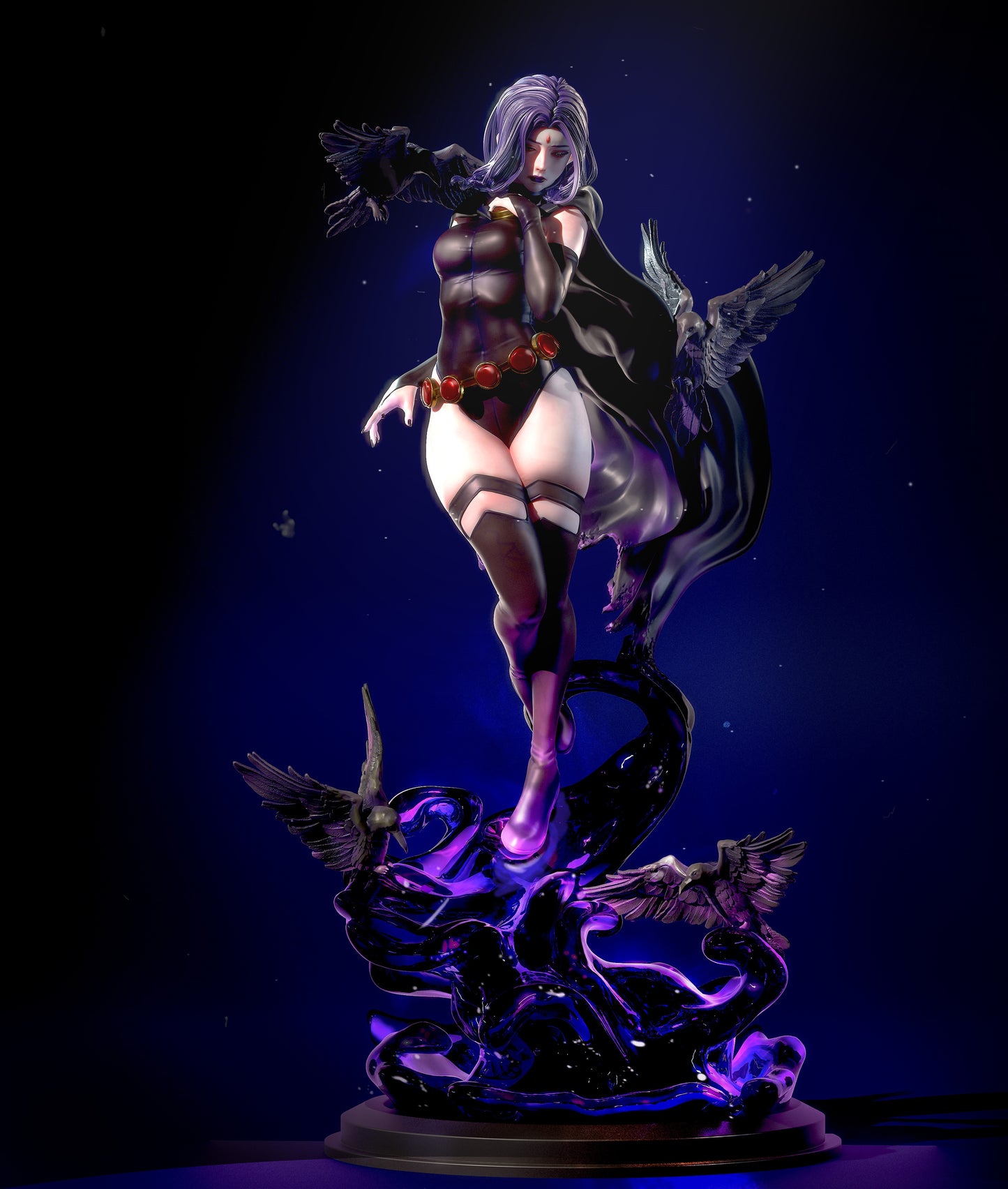 Pre-Support Raven NSFW STL - DC Comics 3D Print