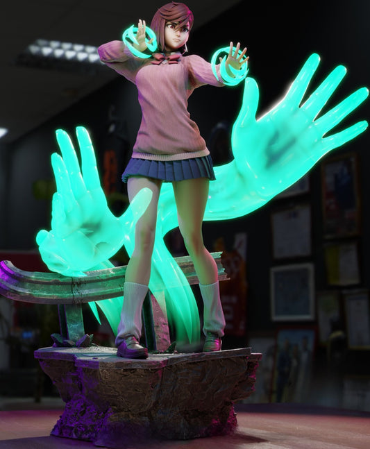 Momo Ayase – Dandadan Inspired STL Figure for 3D Printing Pre-Supported