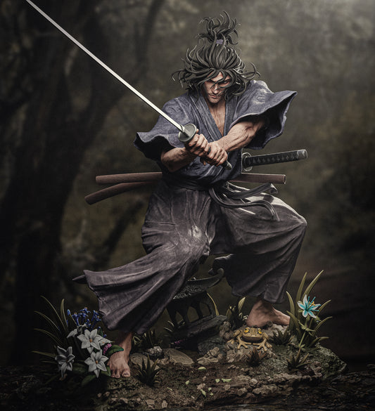 Musashi Miyamoto STL File – Dual Katana Samurai | 1/6 & 1/9 Scale | Historical & Anime 3D Model