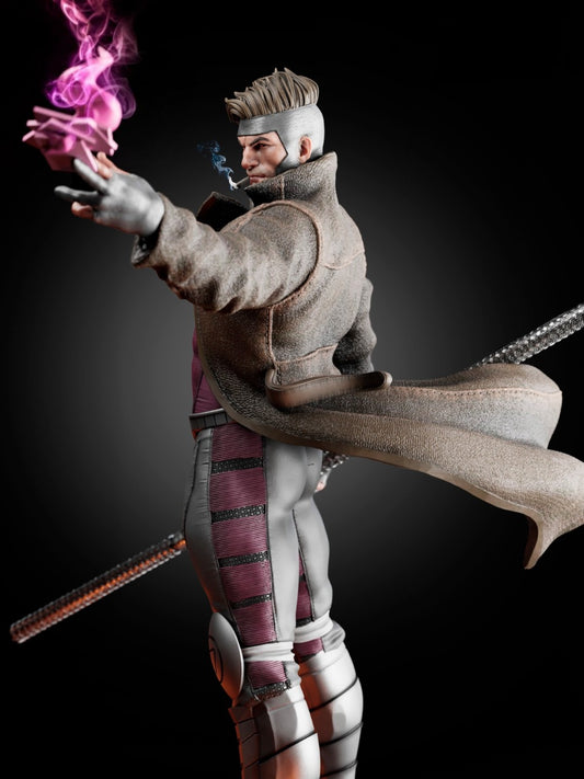 Gambit (X-Men) 3D Print File: Suave Mutant Hero STL - 1:6, 1:9, 1:12 Scale Options - Pre-Supported & Uncut - Collectible Digital Model