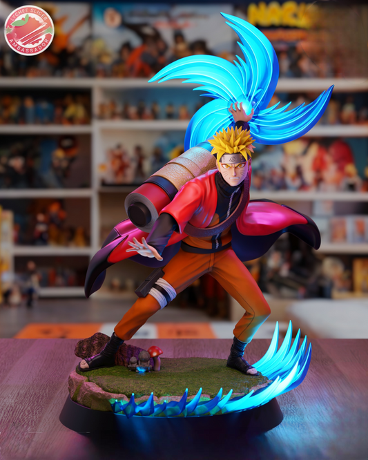 Naruto Sage Mode STL Model with Dynamic Rasengan Effect – Pre-Supported Files Included