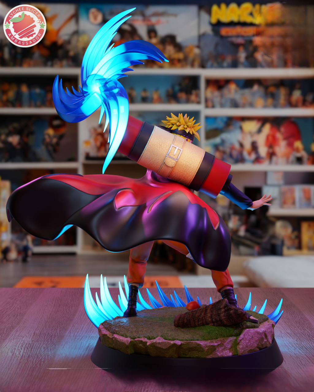 Naruto Sage Mode STL Model with Dynamic Rasengan Effect – Pre-Supported Files Included