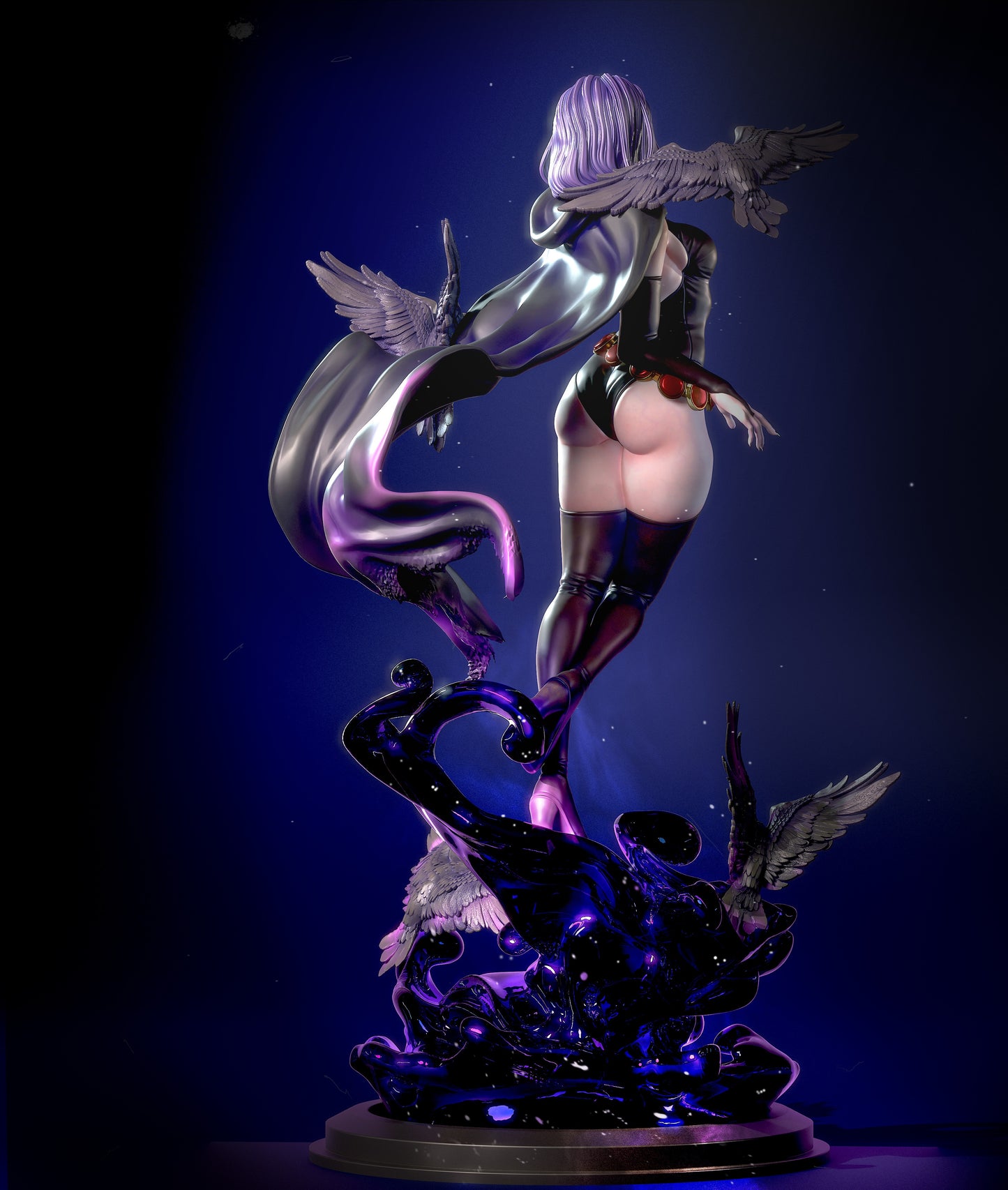 Pre-Support Raven NSFW STL - DC Comics 3D Print