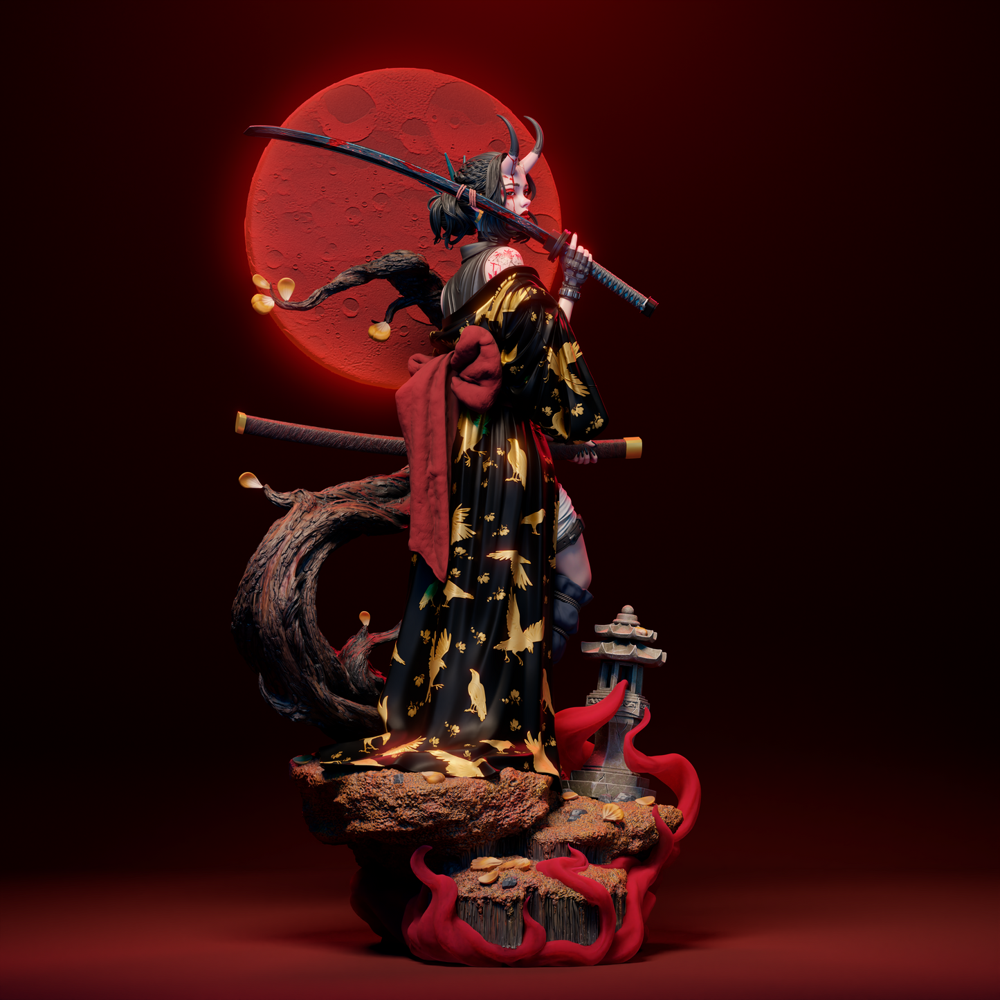 Oni Demon Warrior 3D Print File: Epic 1/6 & 1/9 Scale STL Collectible