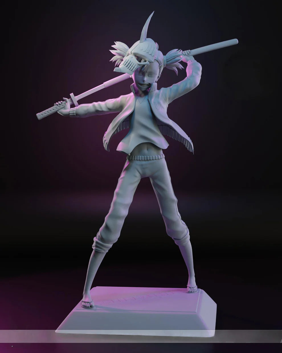 Hiyori Sarugaki (Bleach) 3D Printable Statue – Fierce Shinigami STL File for Resin Printing