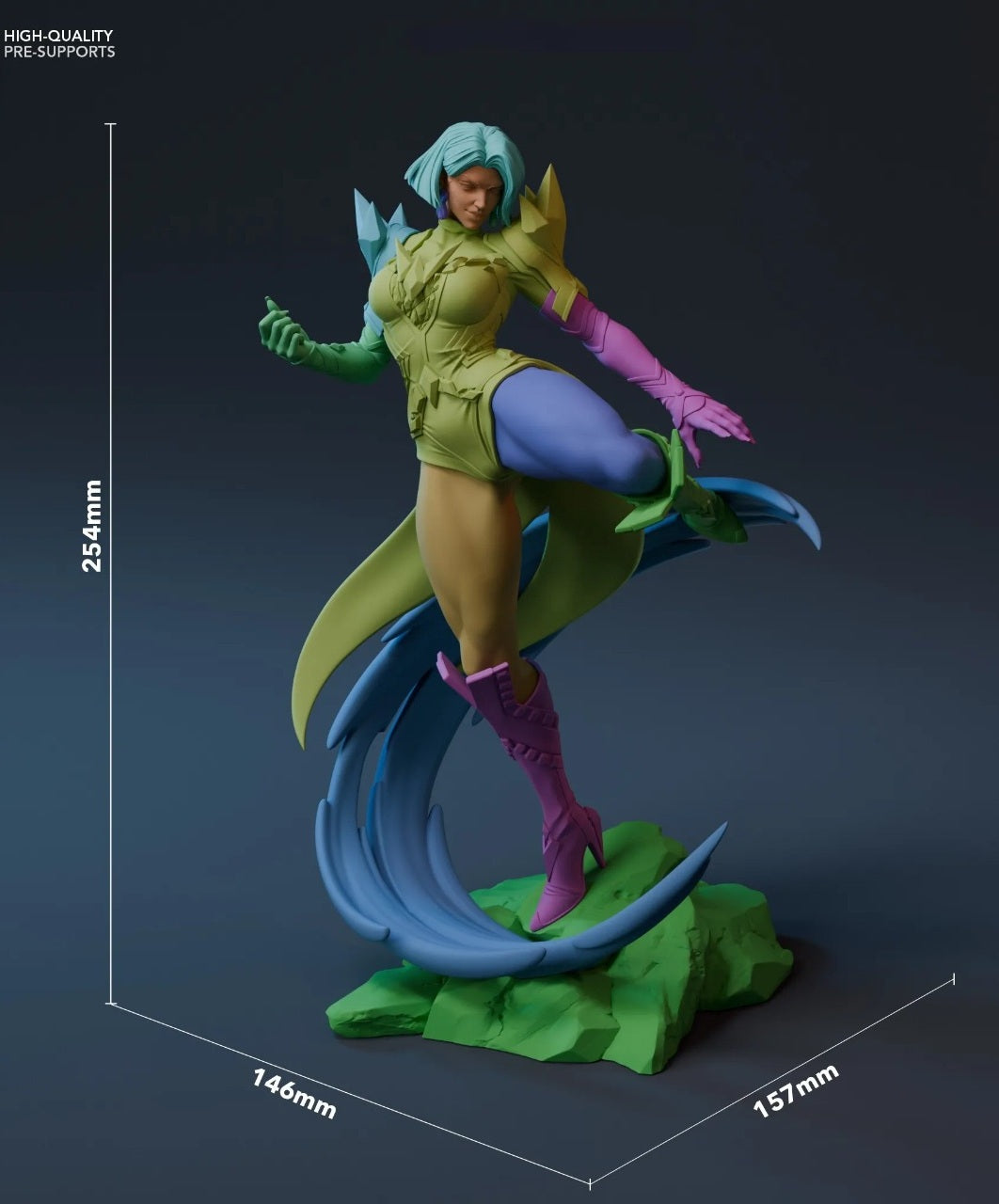 Emma Frost - Marvel Rivals Style (1/8 Scale) STL File for 3D Printing - Digital File