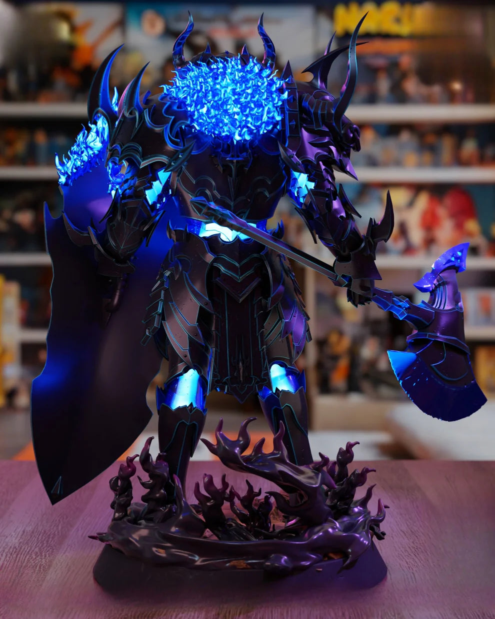 Iron (Solo Leveling) 3D Print File: Formidable Shadow Monarch General STL Statue