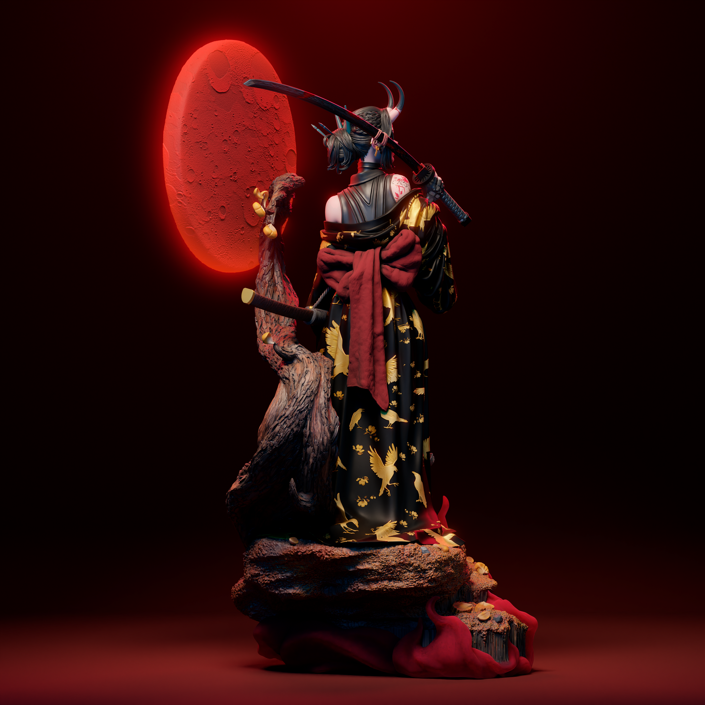 Oni Demon Warrior 3D Print File: Epic 1/6 & 1/9 Scale STL Collectible