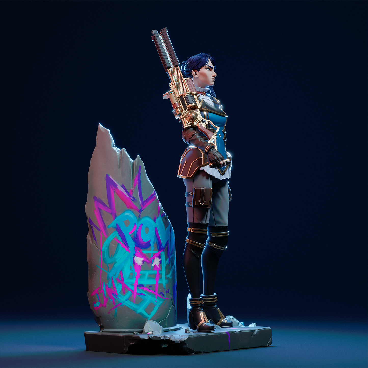 Caitlyn Arcane League of Legends 3D Print File - Sheriff of Piltover STL