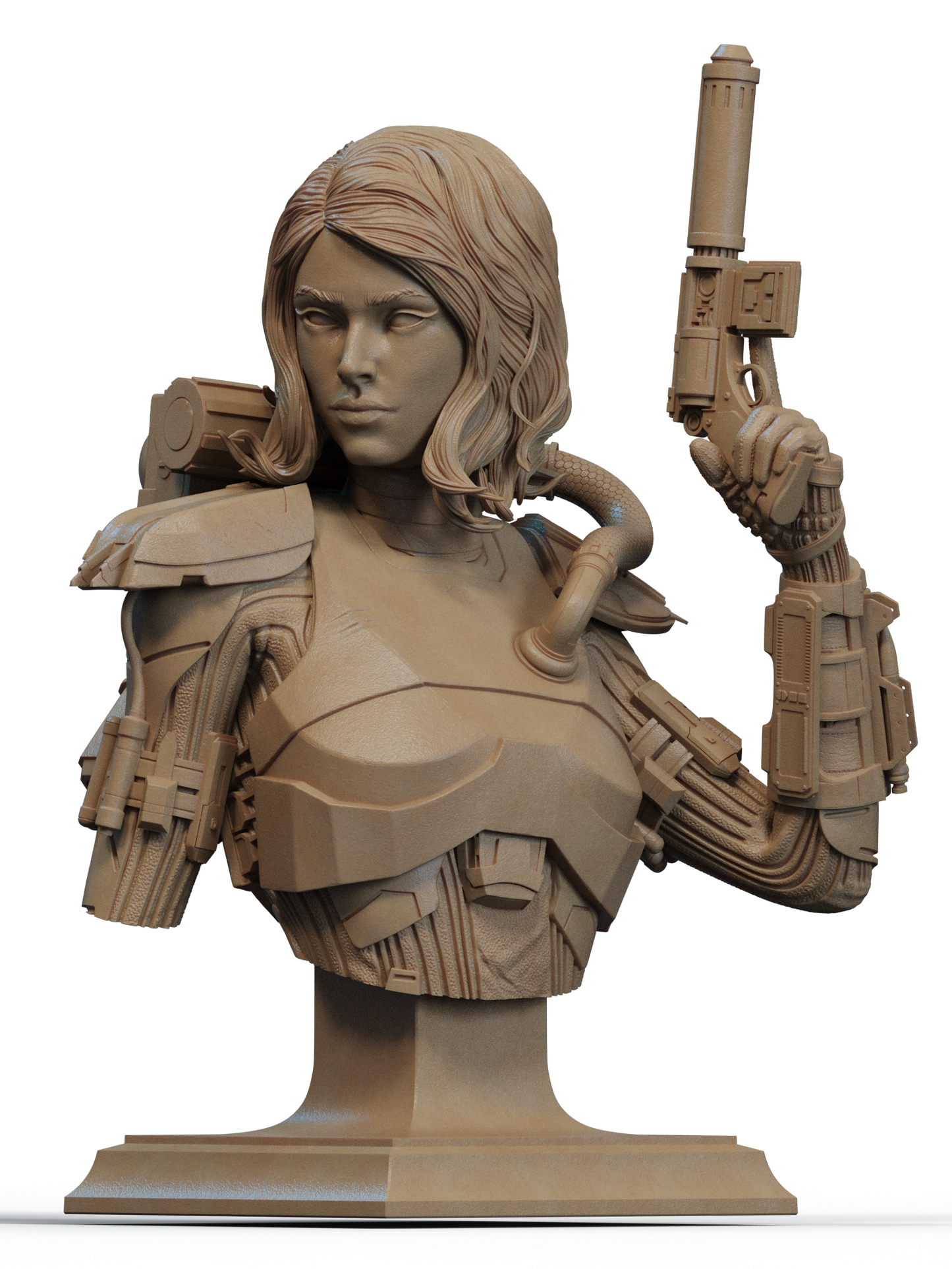 Shae Vizla Bust 3D Print File: Legendary Mandalorian 1/6 & 1/9 Scale STL Collectible
