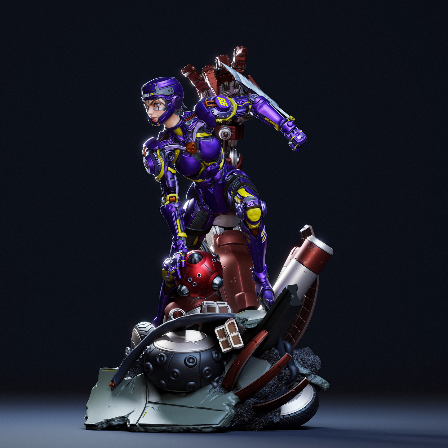 Alita Battle Angel STL File – 1/6 & 1/9 Scale Pre-Supported 3D Model | Cyberpunk Ready-to-Print