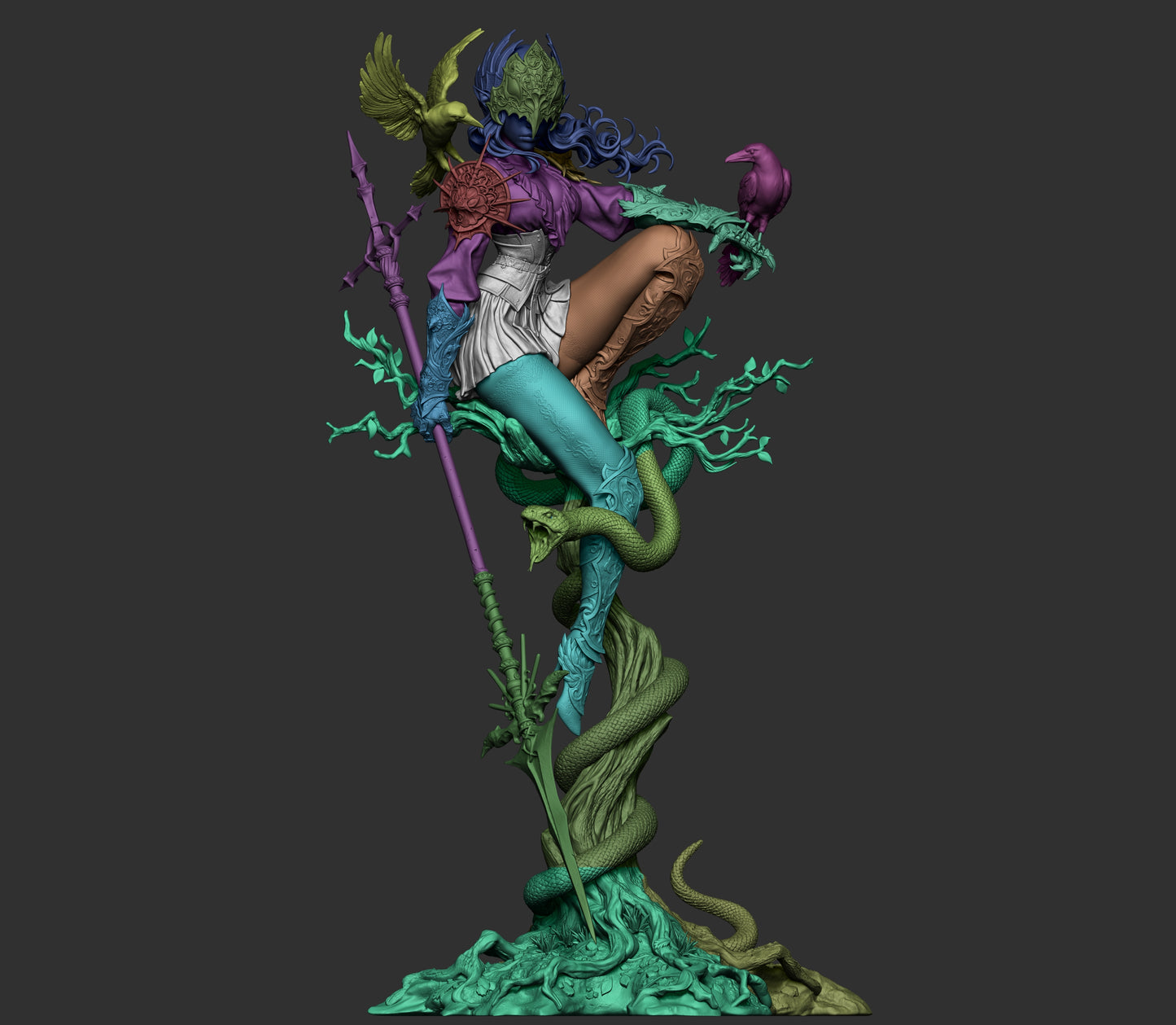 Lenora Queen – Fantasy 3D STL Statue | 1/6 Split, 1/6 Pre-Supported, 1/9 Split & 1/9 Uncut