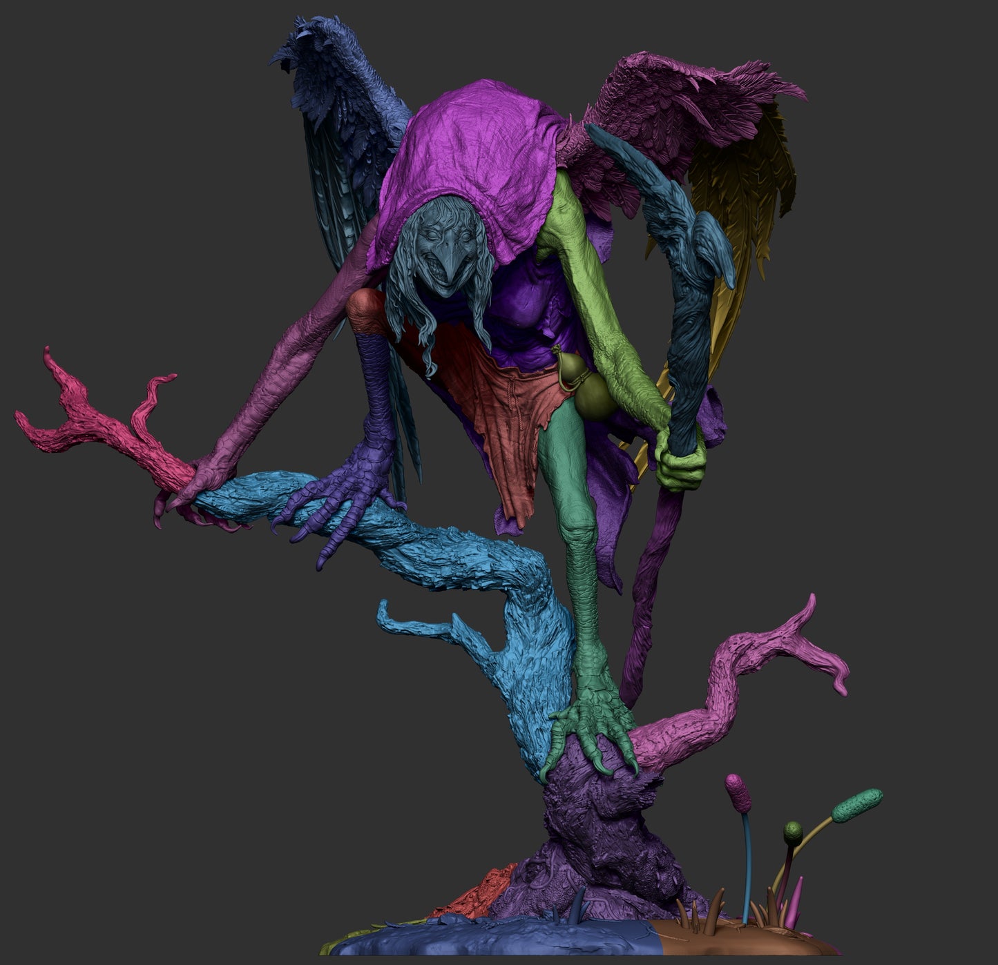 Matinta Pereira (Brazilian Folklore) 3D Print File: Mythical Creature STL - 1:9 & 1:6 Scale Options - Ready-to-Print, Split, Pre-Supported