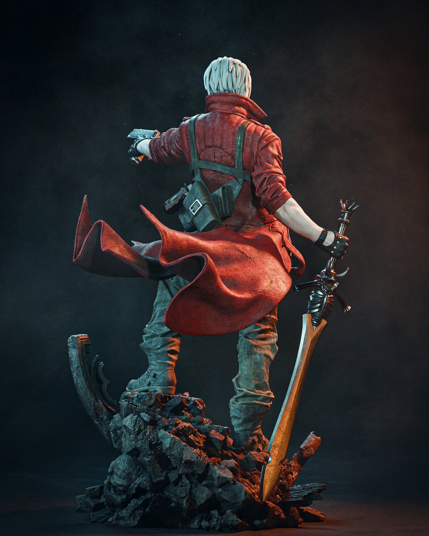Dante 3D STL Printable Figure – Demon Hunter STL for Resin Printing (1/6 Pre-Supported, 1/9 Split & Uncut)