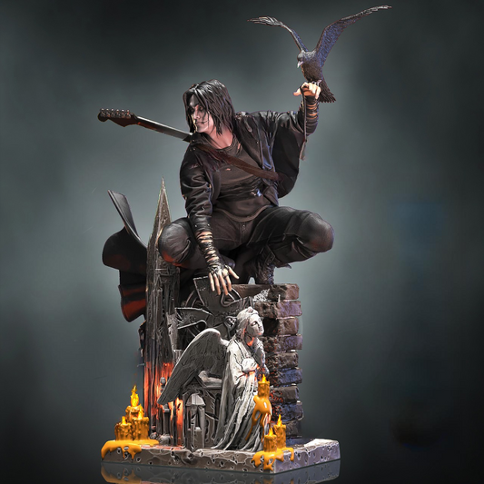 The Crow STL File | 3D Print Dark Avenger Model | Gothic Collectible Figurine