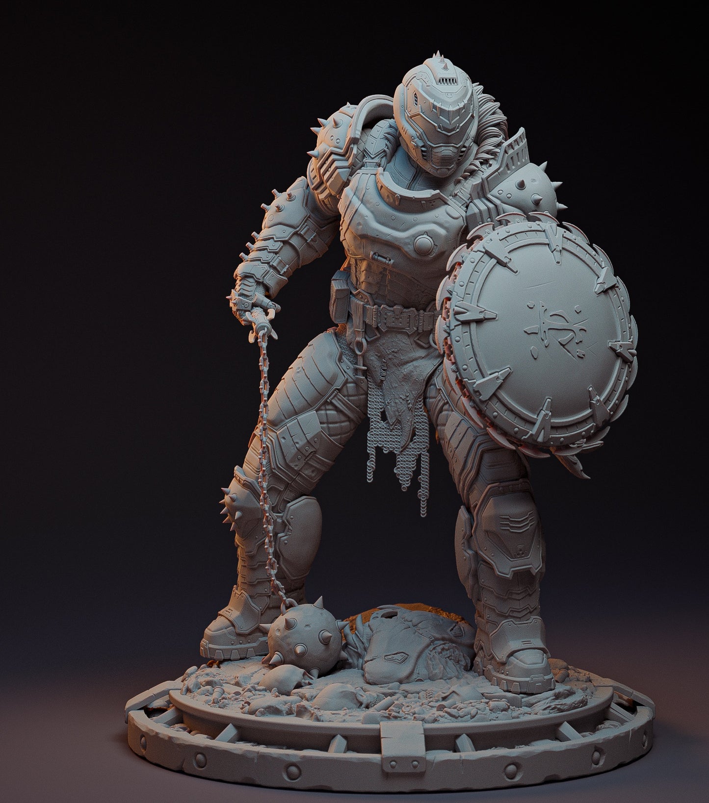 Doom Slayer – Epic 3D Printable Statue | Hell-Conquering Warrior in Exquisite Detail
