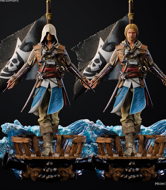 Edward Kenway 3D STL File | Assassin's Creed Black Flag 3D Print Model | Pre-Supported