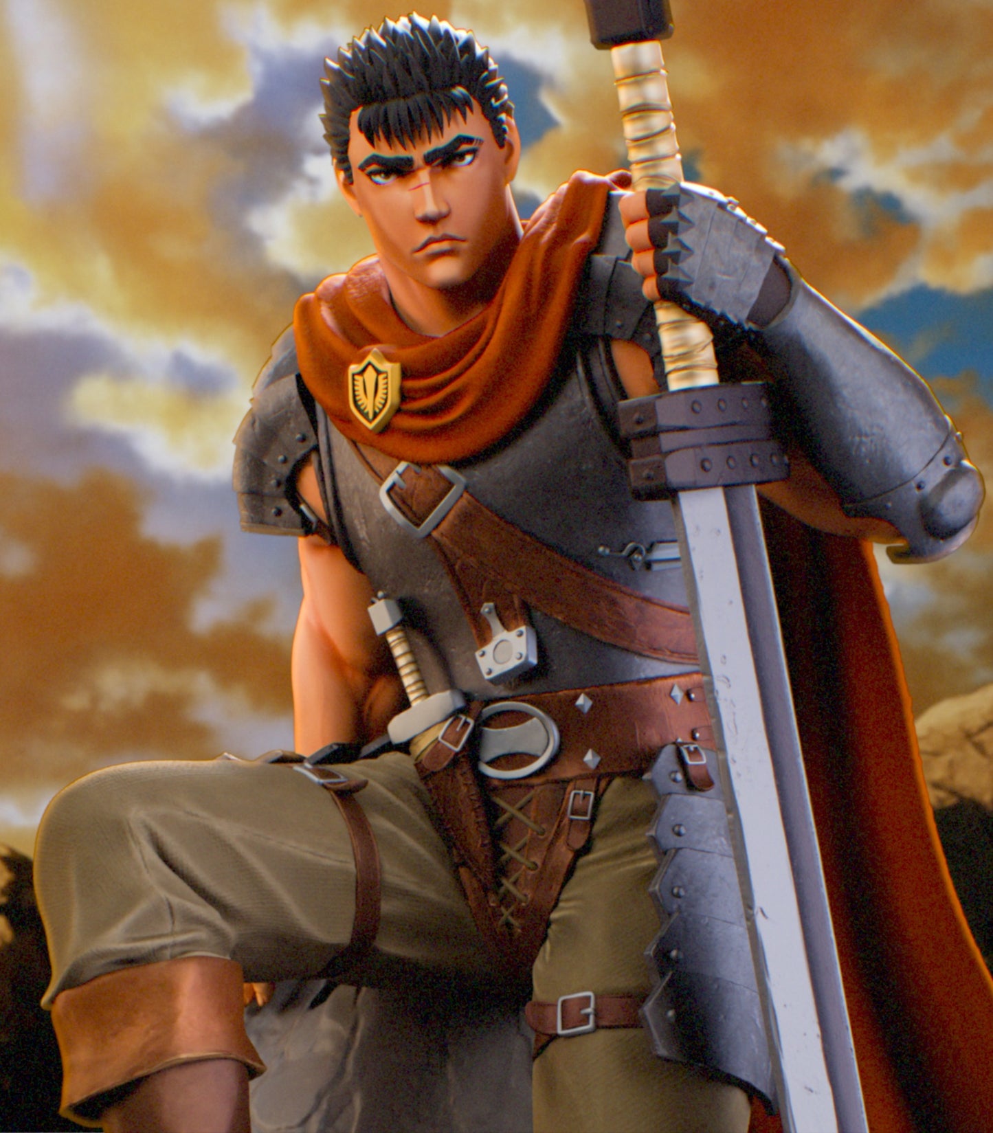 Guts - Berserk: Golden Age Arc | 1/8 Scale 3D STL Printable Model