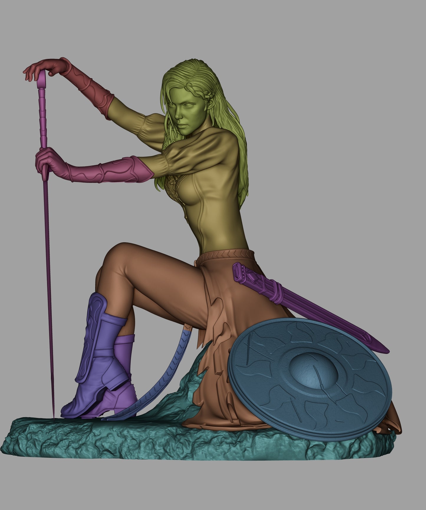 Highly Detailed Hera STL Model for 3D Printing - 1/6 & 1/9 Scale | Mythological Warrior Queen | Pre-Supported for Resin Printing