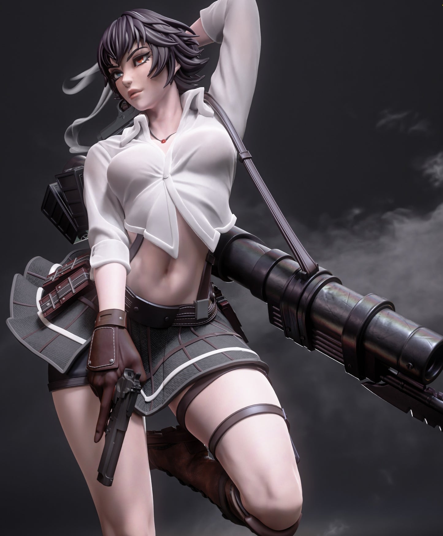 Lady (Devil May Cry 3) 3D Print Model - Pre-Supported & Uncut STL/LYS