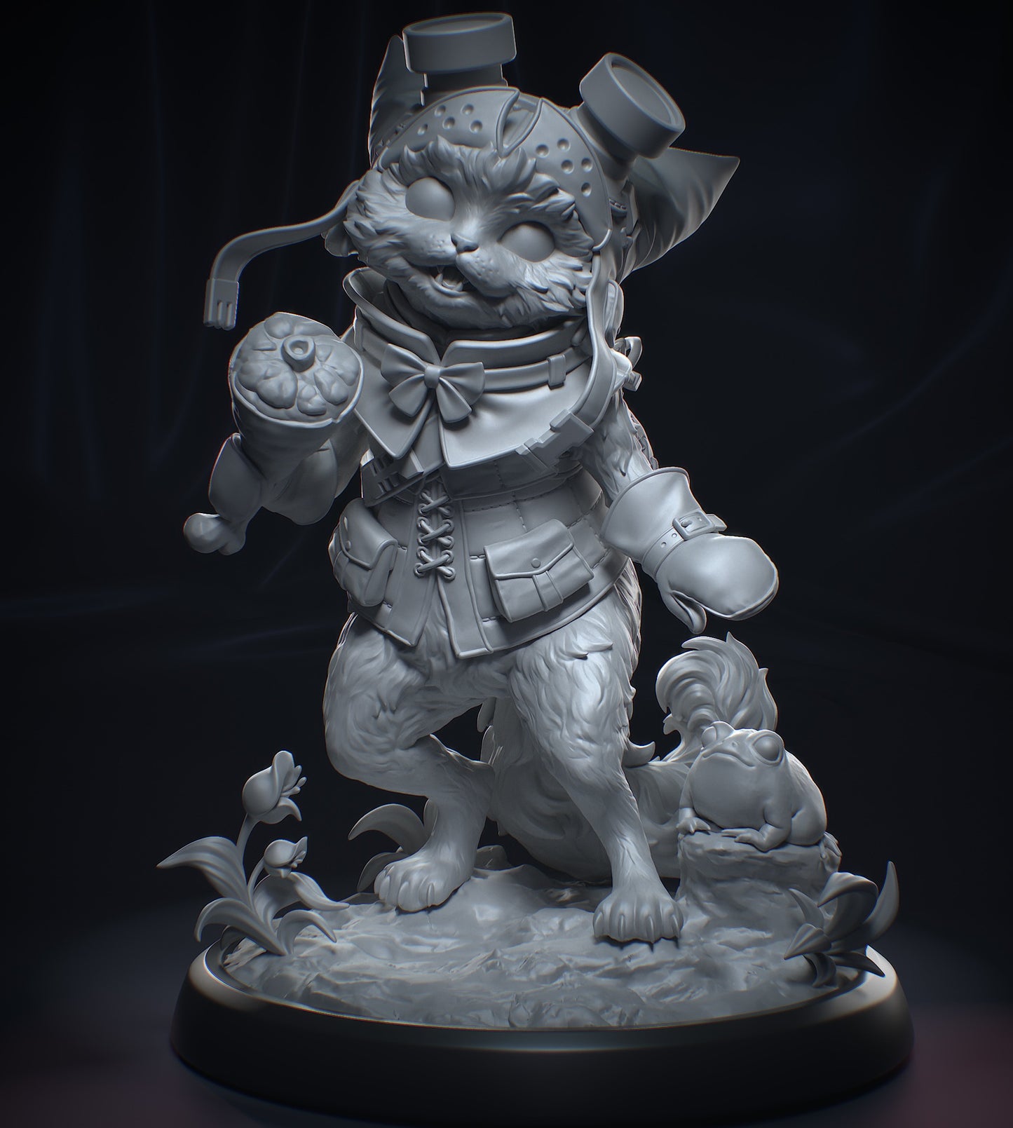 Palico & Toad STL File | Monster Hunter Wilds 3D Print Model | Pre-Supported