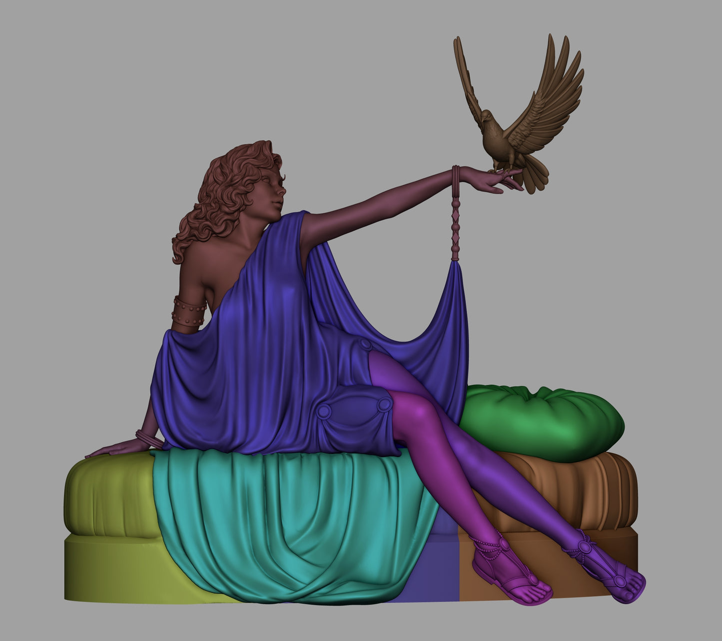 Lady Pin-Up 3D Printable STL Statue | Elegant Female Figure | Resin Model for Painting & Display