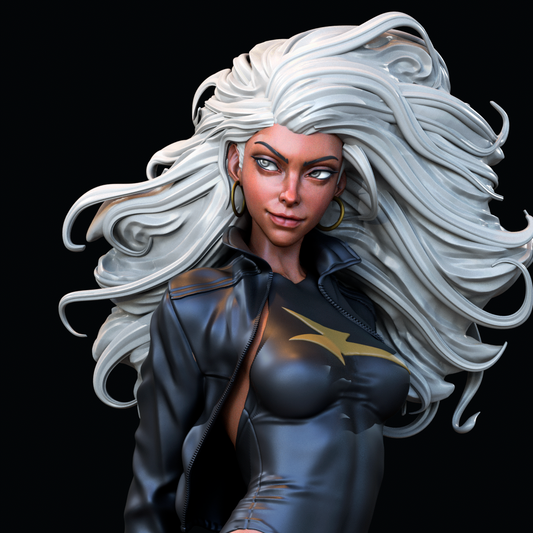 Storm (X-Men) 3D Print File: Elemental Goddess STL - 1:6, 1:12 Scale Options - Pre-Supported & Uncut - Majestic Digital Collectible