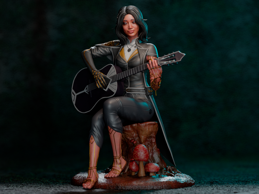 Lune – Guitarist Fantasy 3D STL Statue | 1/6 Split, 1/6 Pre-Supported, 1/9 Split & 1/9 Uncut