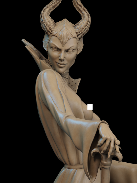 NSFW Maleficent 3D STL Printable Figure – Fantasy Fan Art STL for Resin Printing