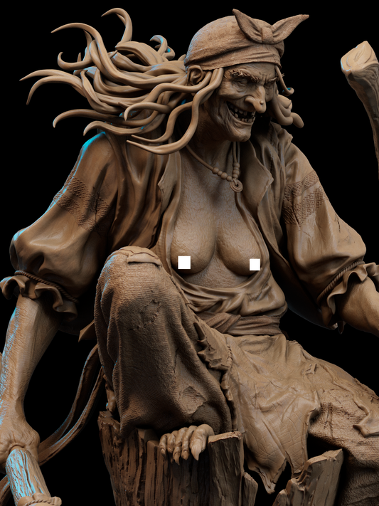 Baba Yaga STL File – Slavic Folklore Witch | 3D Printable Model | NSFW