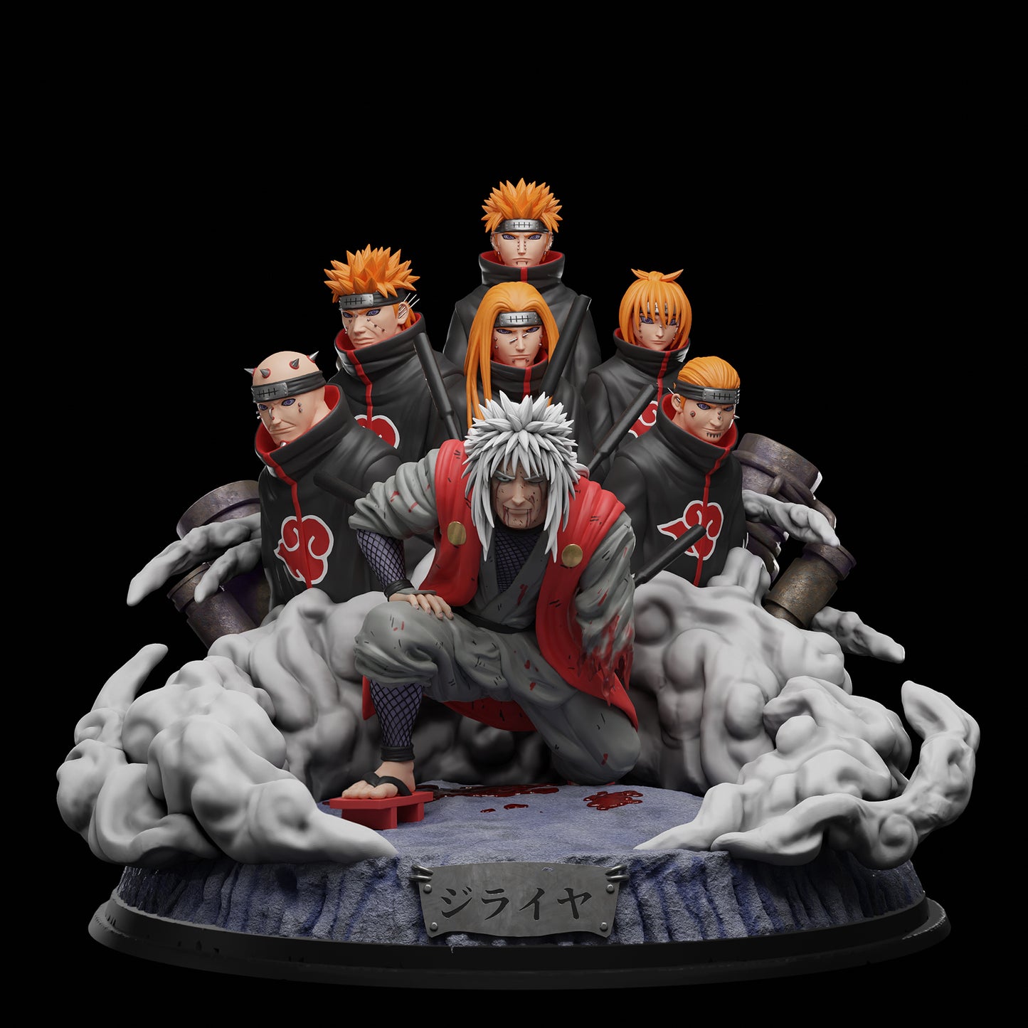 Jiraiya vs Six Paths – Naruto STL 3D Print Diorama